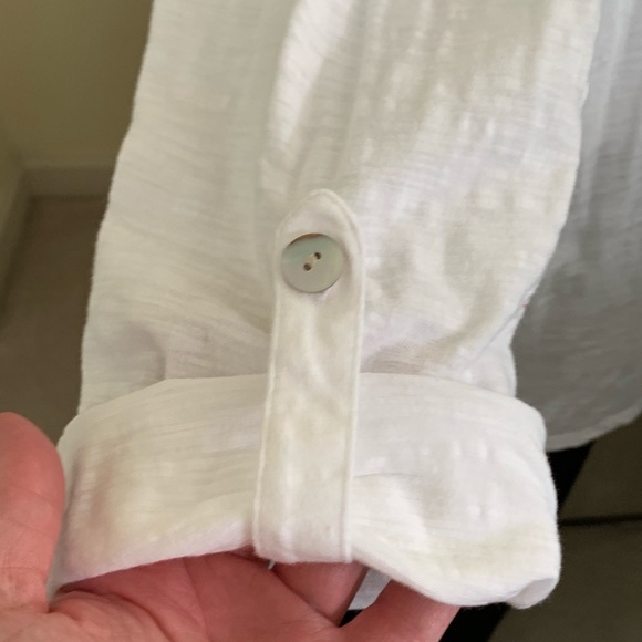 NWOT J Jill Cotton Jersey White Cardigan Sweater - Picture 4 of 5